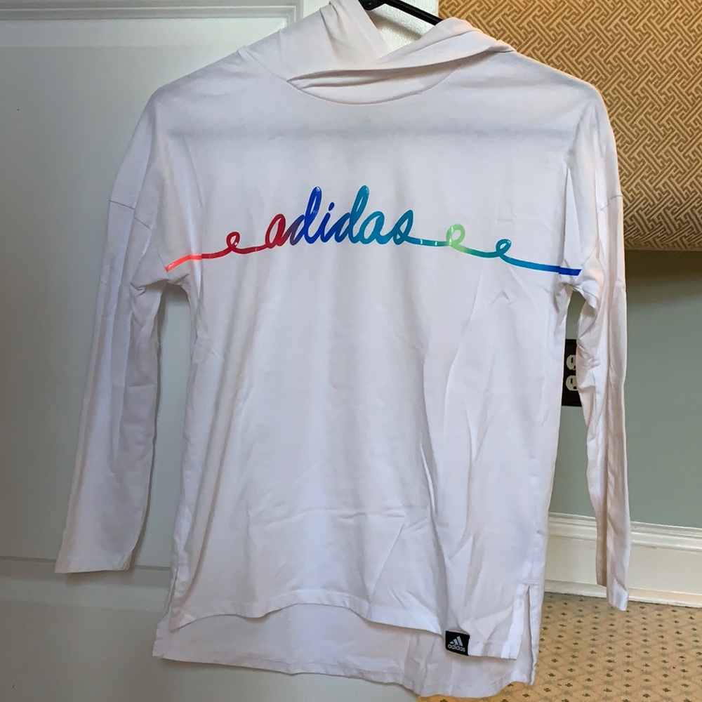 Adidas, Girls Large (14), Color White, Great Condition